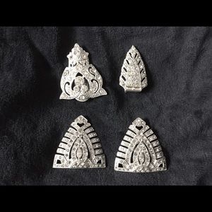 Vintage Rhinestone Shoe Clips